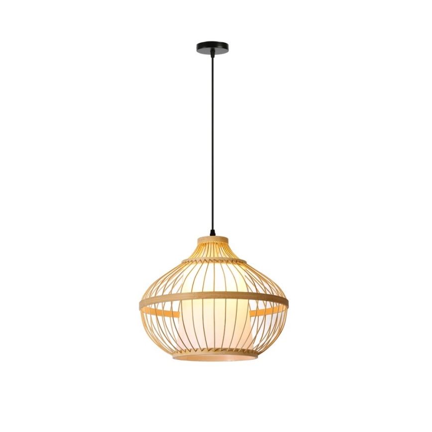 Candeeiro suspenso PINCHOS 1xE27/40W/230V diâmetro 40 cm bambu