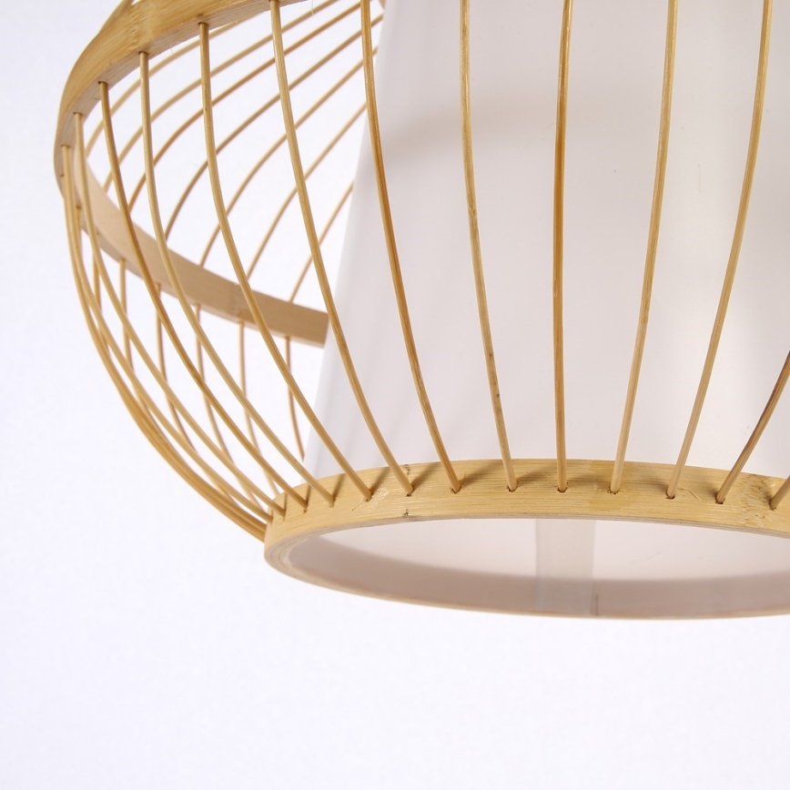 Candeeiro suspenso PINCHOS 1xE27/40W/230V diâmetro 40 cm bambu