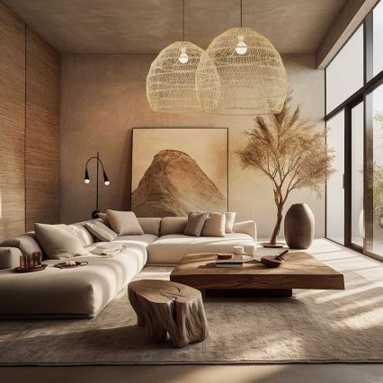 Lustre suspenso por cabo BOHO DELICADO 1xE27/40W/230V Ø 60 cm