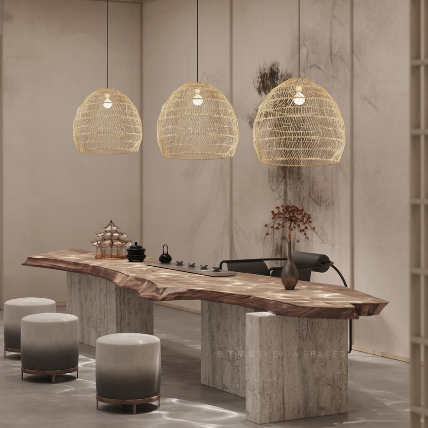 Lustre suspenso por cabo BOHO DELICADO 1xE27/40W/230V Ø 60 cm