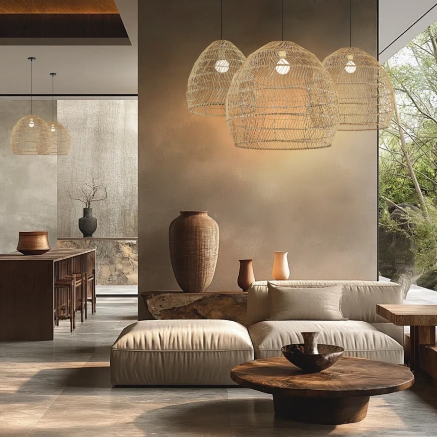 Lustre suspenso por cabo BOHO DELICADO 1xE27/40W/230V Ø 60 cm