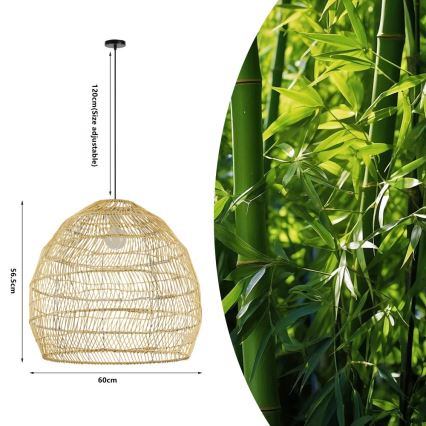 Lustre suspenso por cabo BOHO DELICADO 1xE27/40W/230V Ø 60 cm