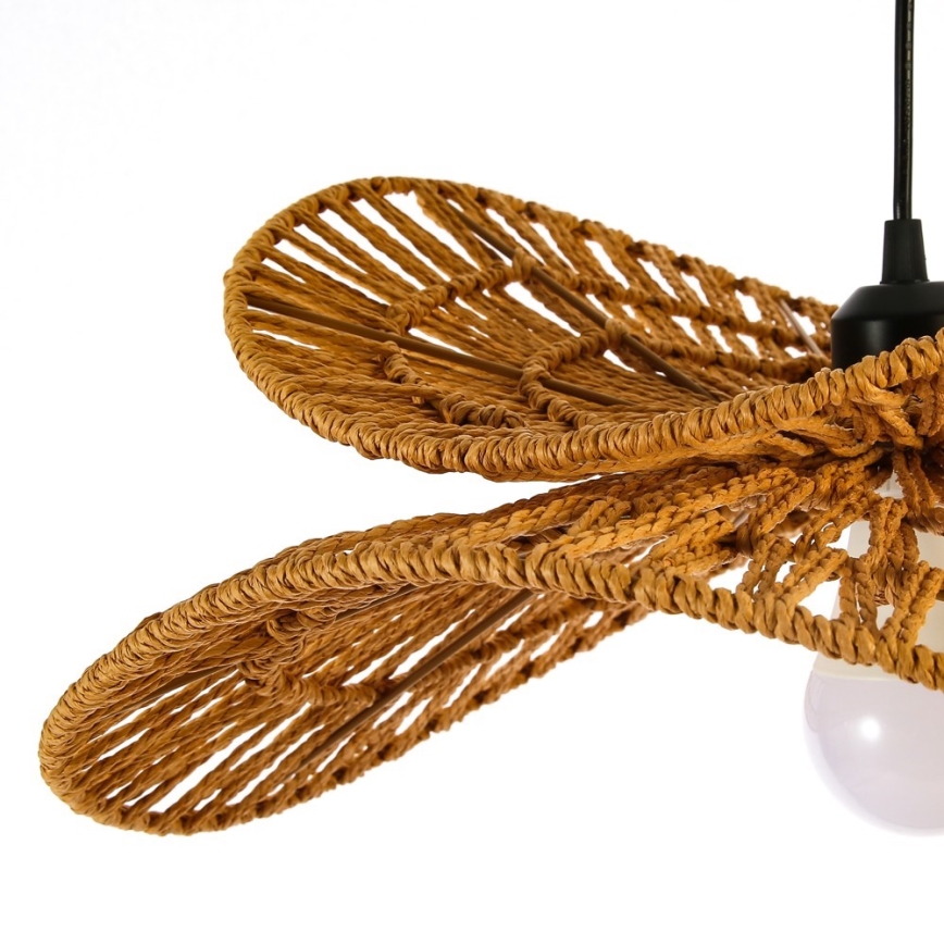 Candeeiro suspenso MARIPOSA 1xE27/40W/230V diâmetro 80 cm juta