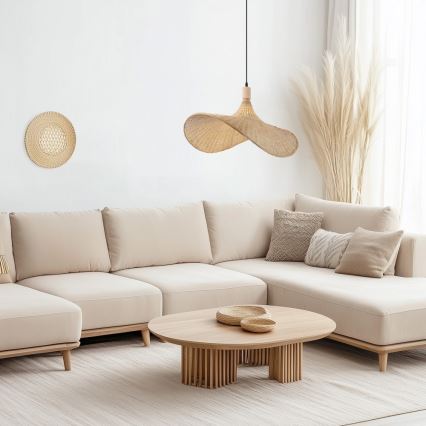 Immax 08290L - Candeeiro suspenso SOMBRERO 1xE27/40W/230V diâmetro 80 cm vime