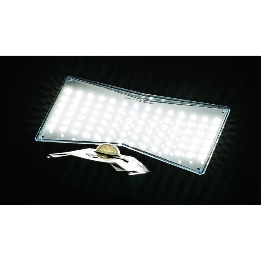 Iluminação solar de parede LED com sensor LED/2,6W/5,5V IP65 1800 mAh preto