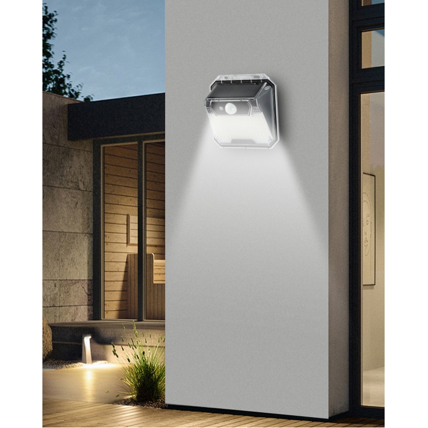 Iluminação solar de parede LED com sensor LED/3W/5,5V IP65