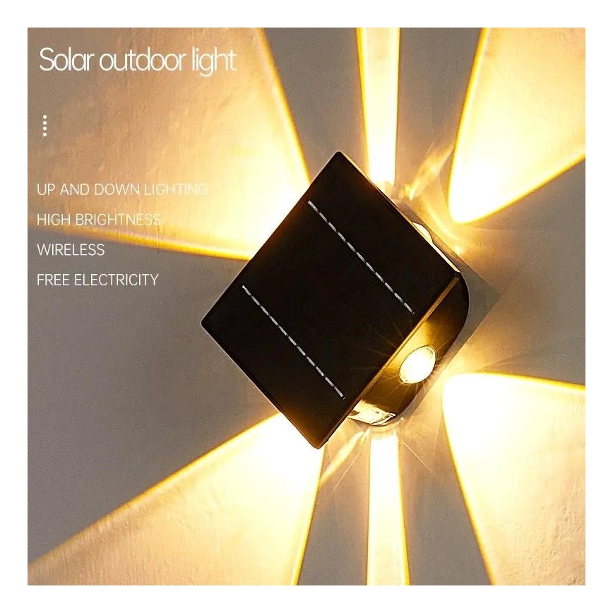Iluminação solar de parede LED com sensor LED/2W/5V IP54