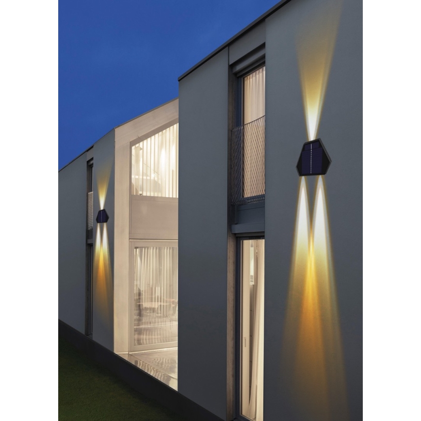 Iluminação solar de parede LED com sensor LED/2W/5V IP54