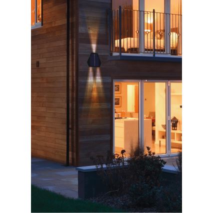 Luminária de parede solar LED com sensor LED/2W/5V IP54 1300 mAh