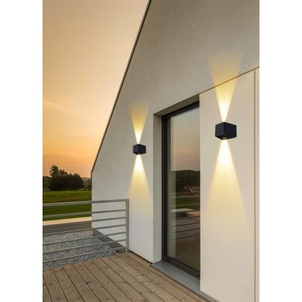 Luminária de parede solar LED com sensor LED/2W/5V IP54 1300 mAh