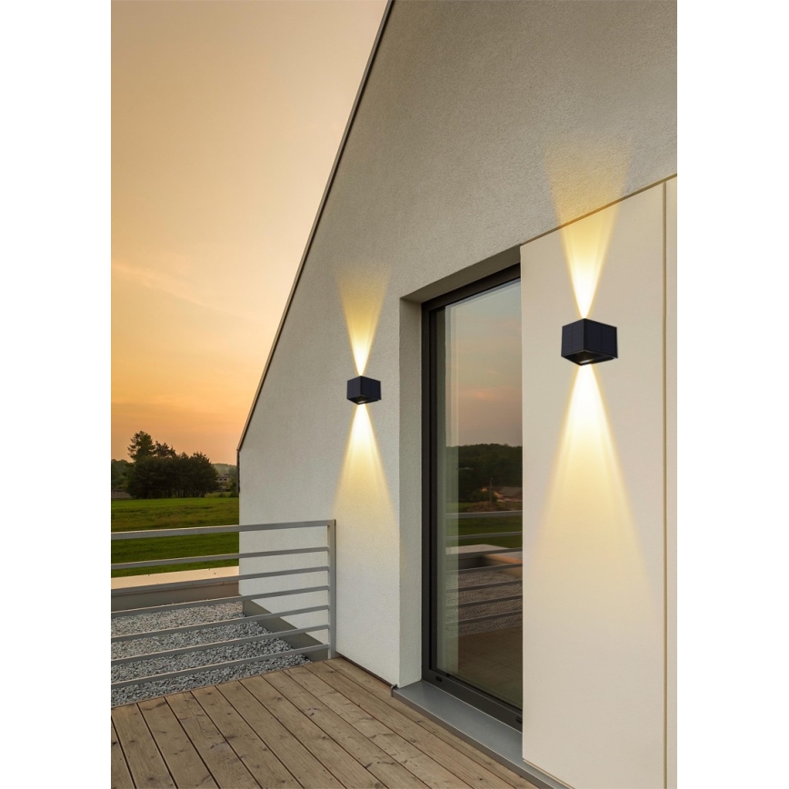 Luminária de parede solar LED com sensor LED/2W/5V IP54 1300 mAh