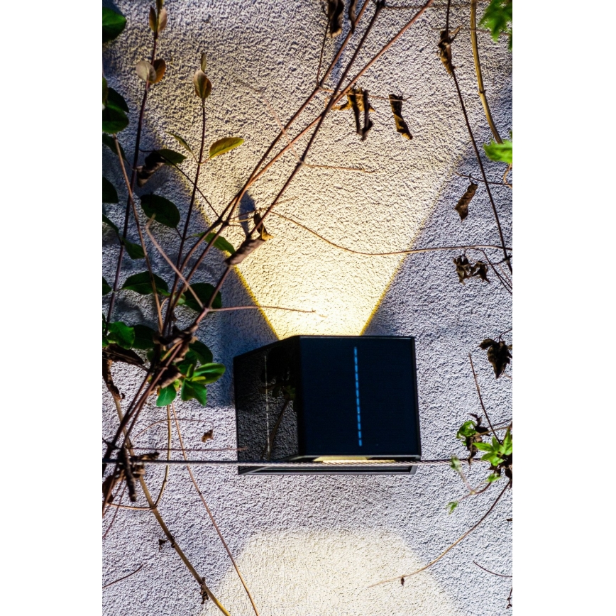 Luminária de parede solar LED com sensor LED/2W/5V IP54 1300 mAh