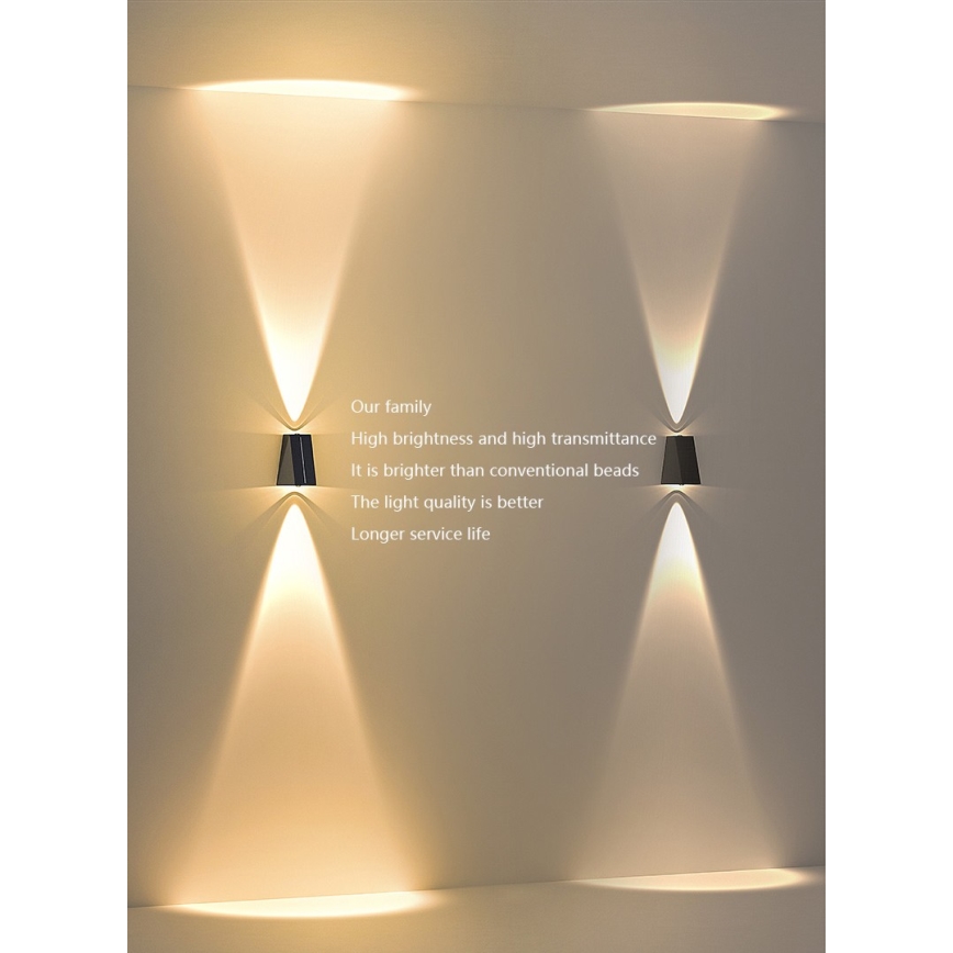Iluminação solar de parede LED com sensor LED/2W/5V IP54 1300 mAh