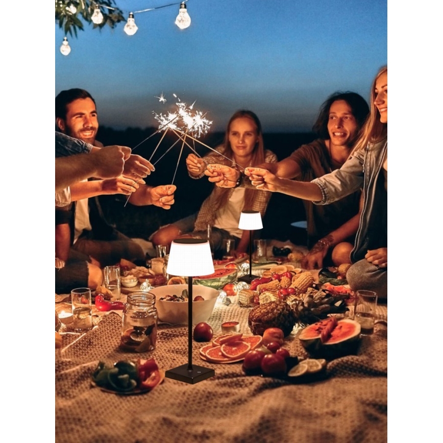 Lâmpada solar exterior LED regulável com sensor LED/4W/5V IP44 3600 mAh