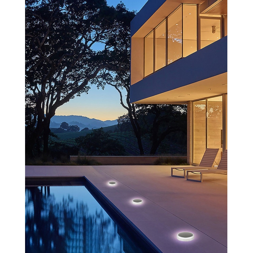 Iluminação solar exterior LED com sensor LED/0,4W/3,2V IP54 500 mAh