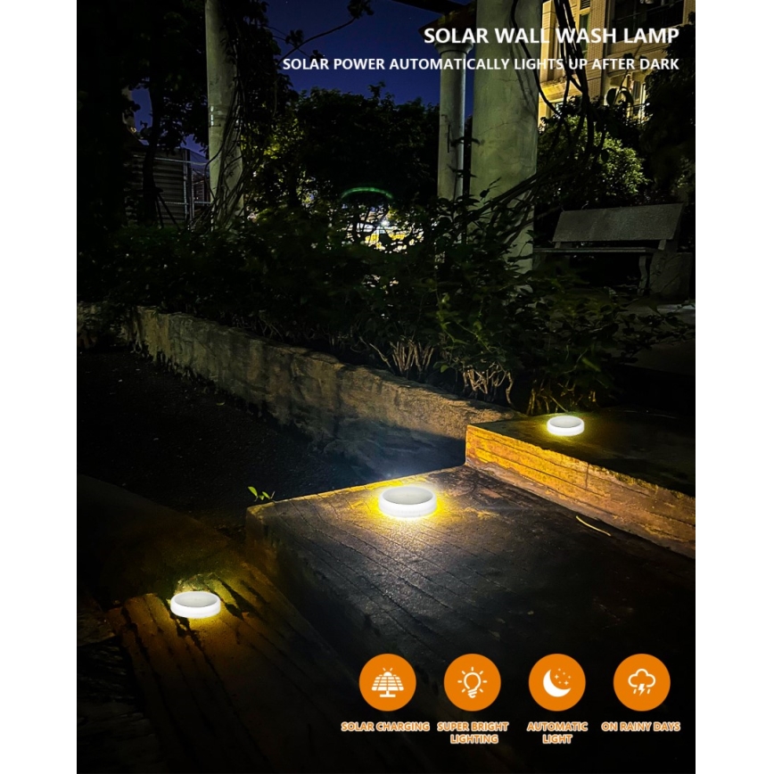 Iluminação solar exterior LED com sensor LED/0,4W/3,2V IP54 500 mAh