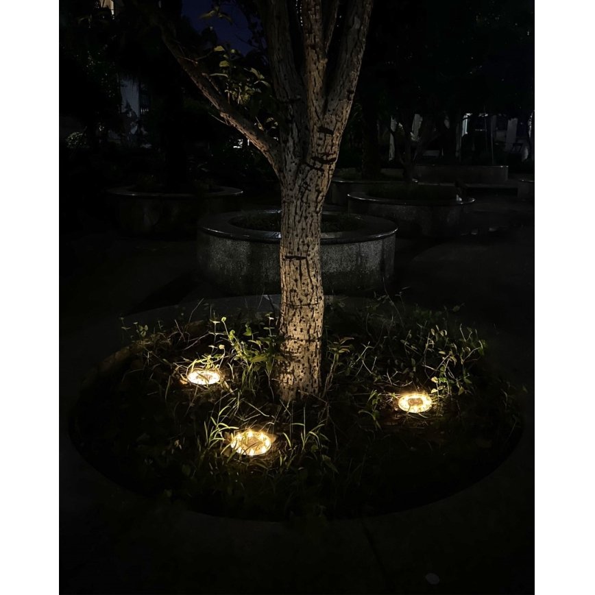 CONJUNTO 4x Luzes solares LED com regulação e sensor LED/0,048W/2V IP68 600 mAh