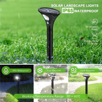 Candeeiro solar LED com sensor LED/1W/3,7V 6000K IP65