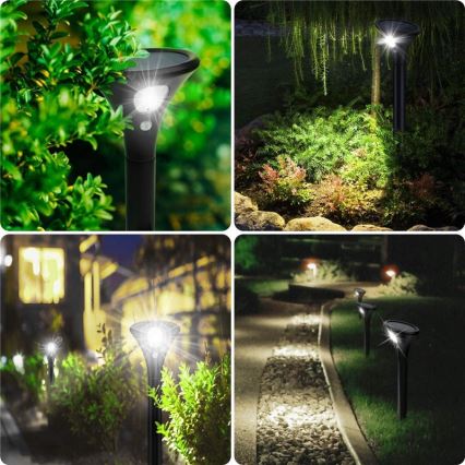 Candeeiro solar LED com sensor LED/1W/3,7V 6000K IP65