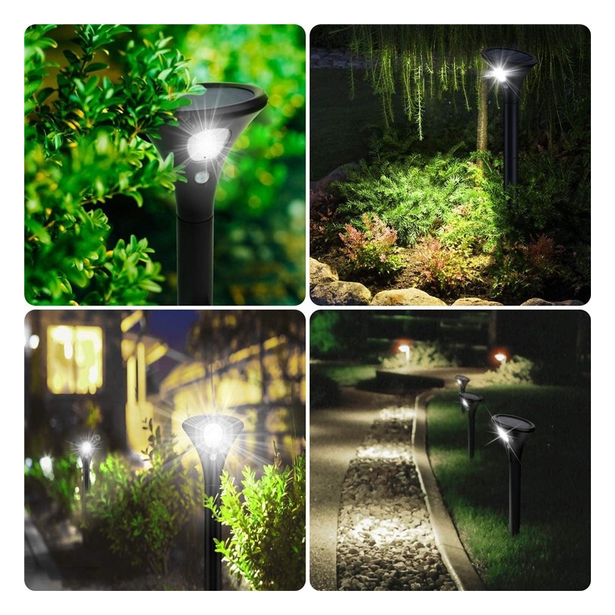 Candeeiro solar LED com sensor LED/1W/3,7V 6000K IP65