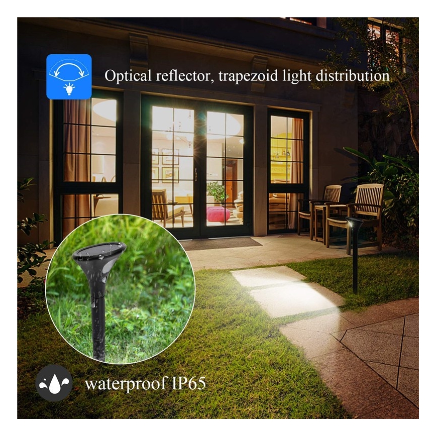 Candeeiro solar LED com sensor LED/1W/3,7V 6000K IP65