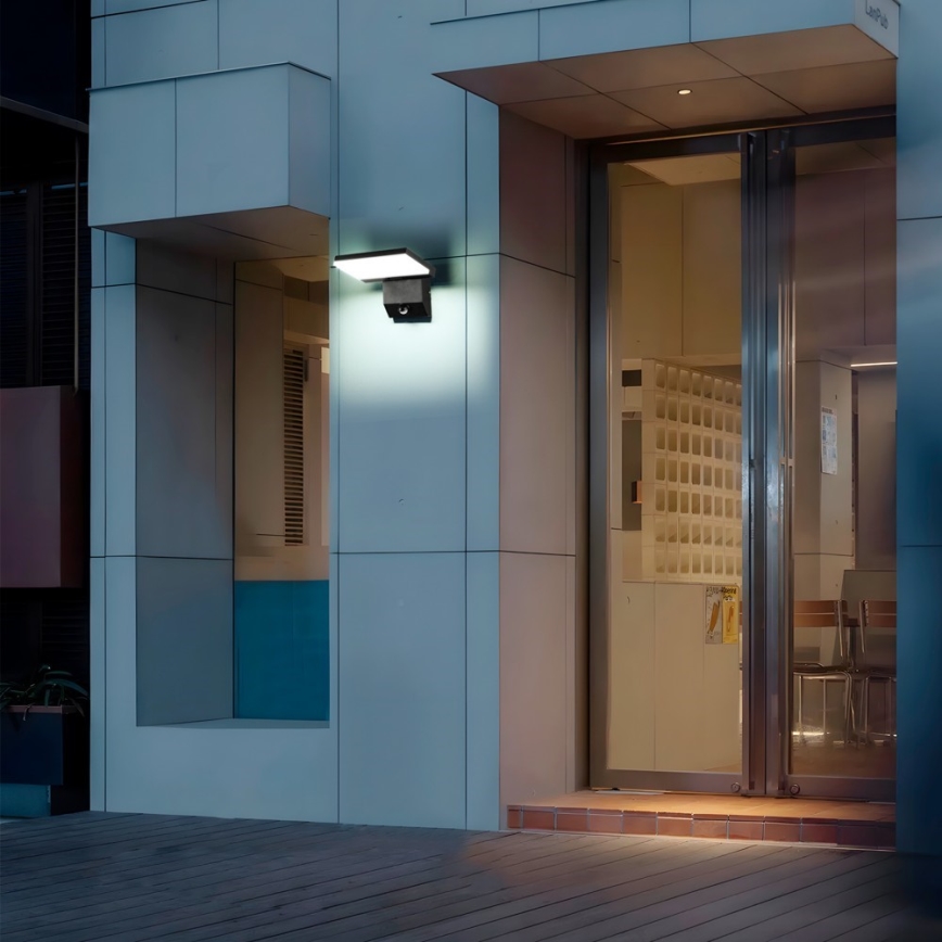 Aplique de parede exterior LED com sensor MODERN LED/18W/230V IP65