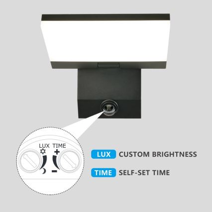 Aplique de parede exterior LED com sensor MODERN LED/18W/230V IP65