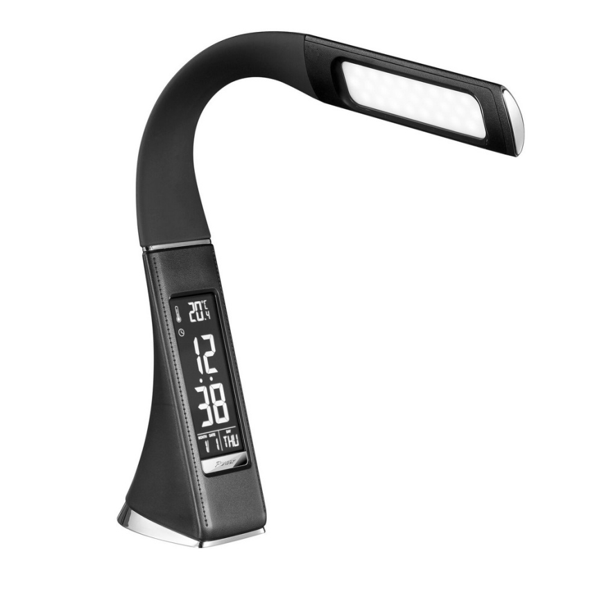 LED Candeeiro de mesa com visor LEATHER LED/7W/230V preto antigo