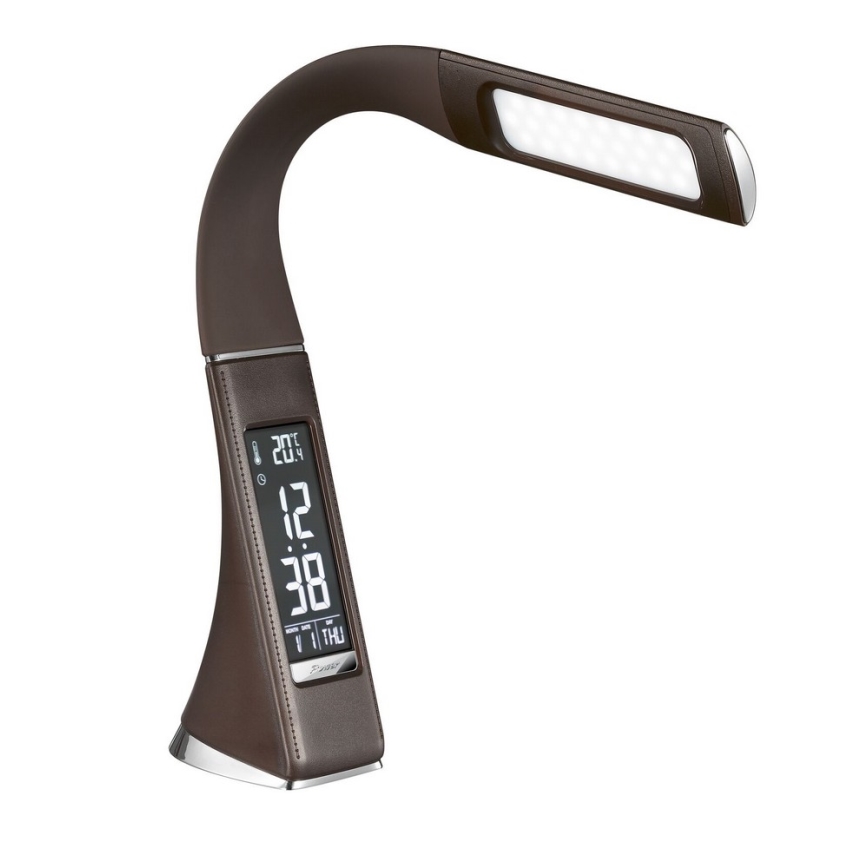 Candeeiro de mesa LED com regulação e ecrã LEATHER LED/7W/230V