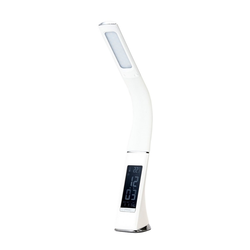 LED Candeeiro de mesa com visor LEATHER LED/7W/230V branco