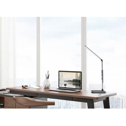 Candeeiro de mesa LED com regulação LED/8,5W/230V com carregamento sem fios
