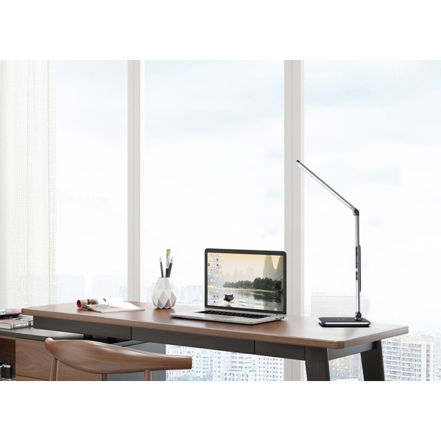 Candeeiro de mesa LED com regulação LED/8,5W/230V com carregamento sem fios