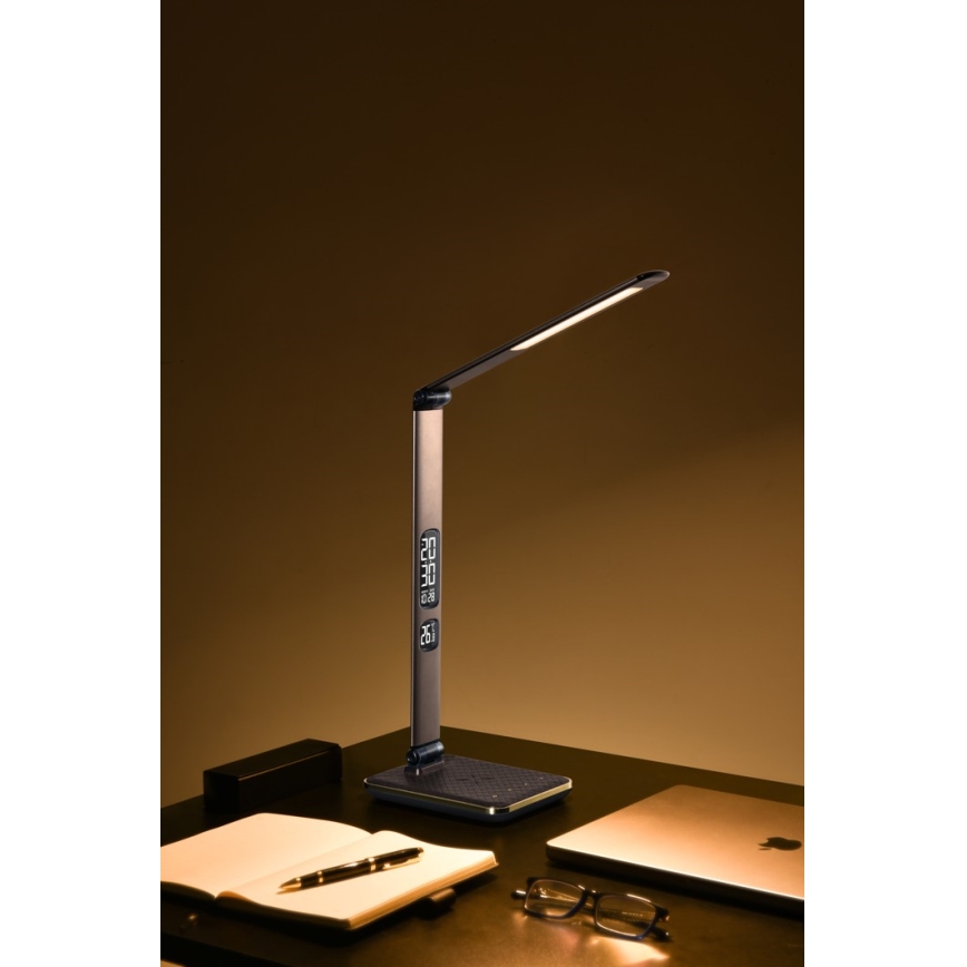 Candeeiro de mesa LED com regulação LED/8,5W/230V com carregamento sem fios