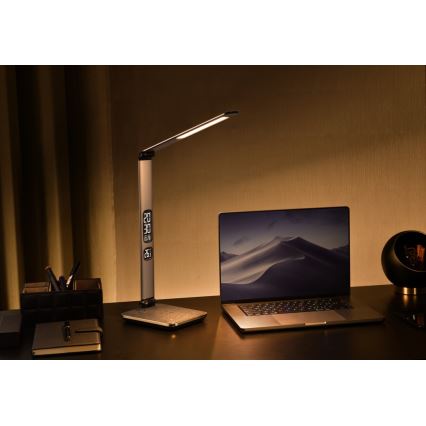 Candeeiro de mesa LED com regulação LED/8,5W/230V com carregamento sem fios