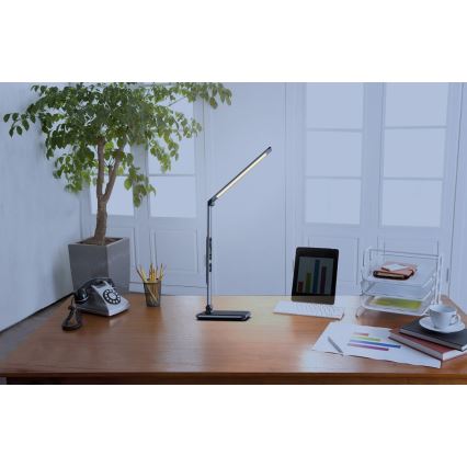 Candeeiro de mesa LED com regulação LED/8,5W/230V com carregamento sem fios