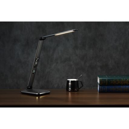 Candeeiro de mesa LED com regulação LED/8,5W/230V com carregamento sem fios