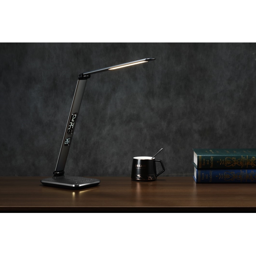 Candeeiro de mesa LED com regulação LED/8,5W/230V com carregamento sem fios