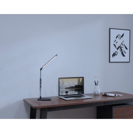 Candeeiro de mesa LED com regulação LED/8,5W/230V com carregamento sem fios