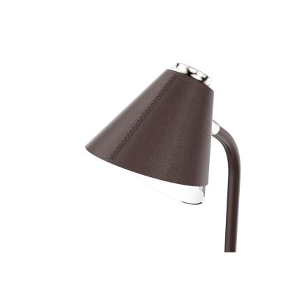 Candeeiro de mesa LED com regulação e carregamento sem fios FINCH LED/9W/12/230V castanho/dourada