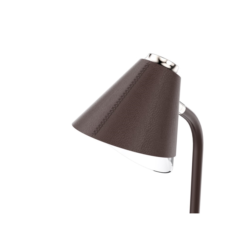 Candeeiro de mesa LED com regulação e carregamento sem fios FINCH LED/9W/12/230V castanho/dourada