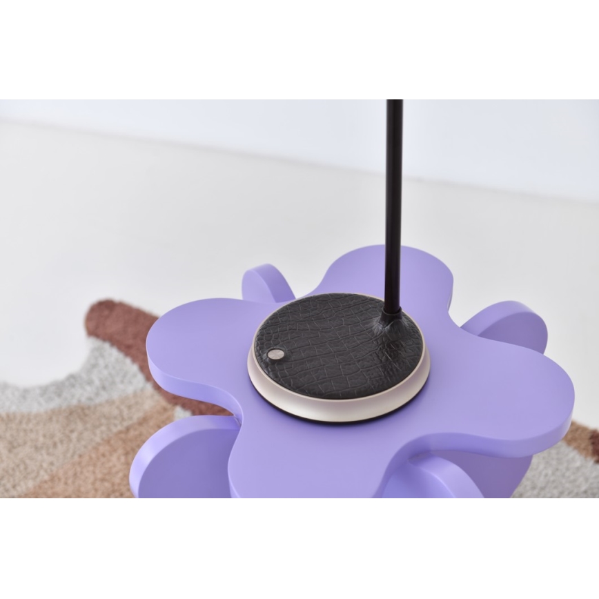 Candeeiro de mesa LED com regulação e carregamento sem fios FINCH LED/9W/12/230V cinzento/cromado brilhante