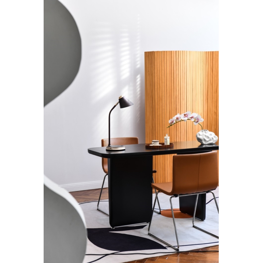 Candeeiro de mesa LED com regulação e carregamento sem fios FINCH LED/9W/12/230V cinzento/cromado brilhante