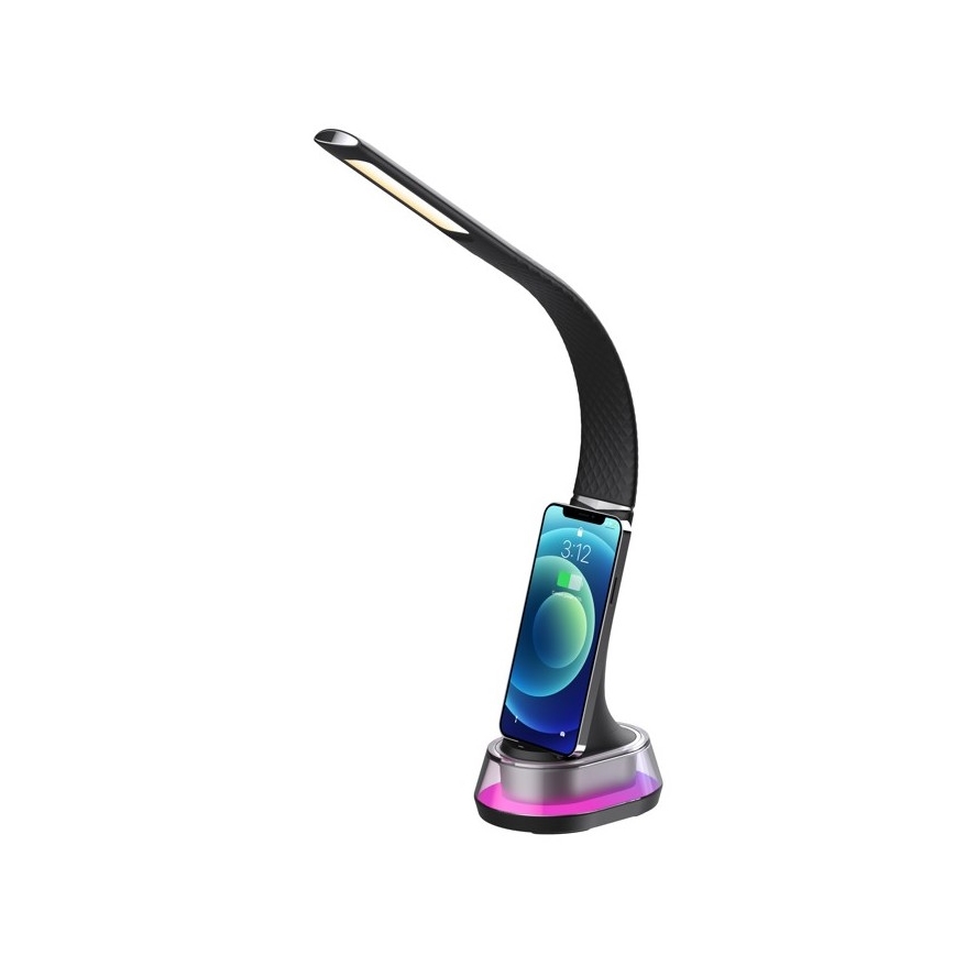Candeeiro de mesa LED RGB com regulação CORELLA LED/7W/12/230V preto