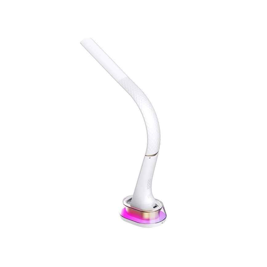 Candeeiro de mesa LED RGB com regulação e carregamento sem fios CORELLA LED/7W/12/230V branco