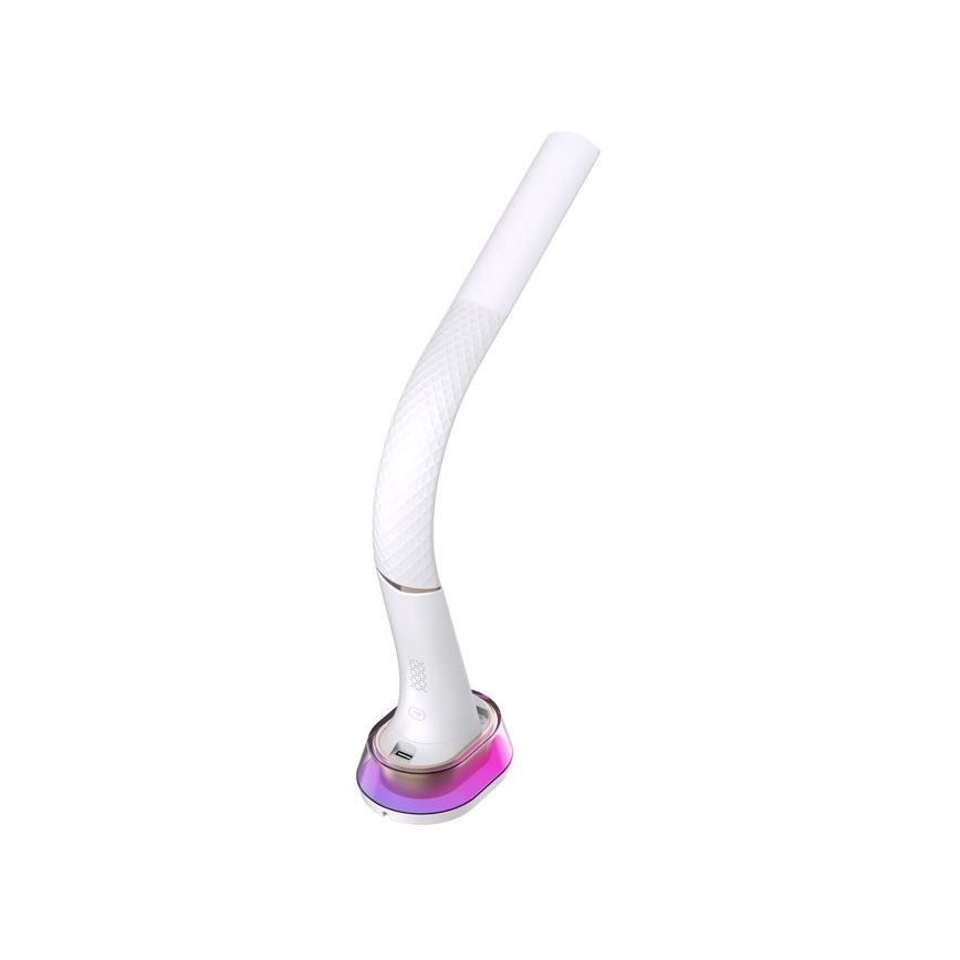 Lâmpada de mesa LED RGB regulável com carregamento sem fio CORELLA LED/7W/12/230V branca