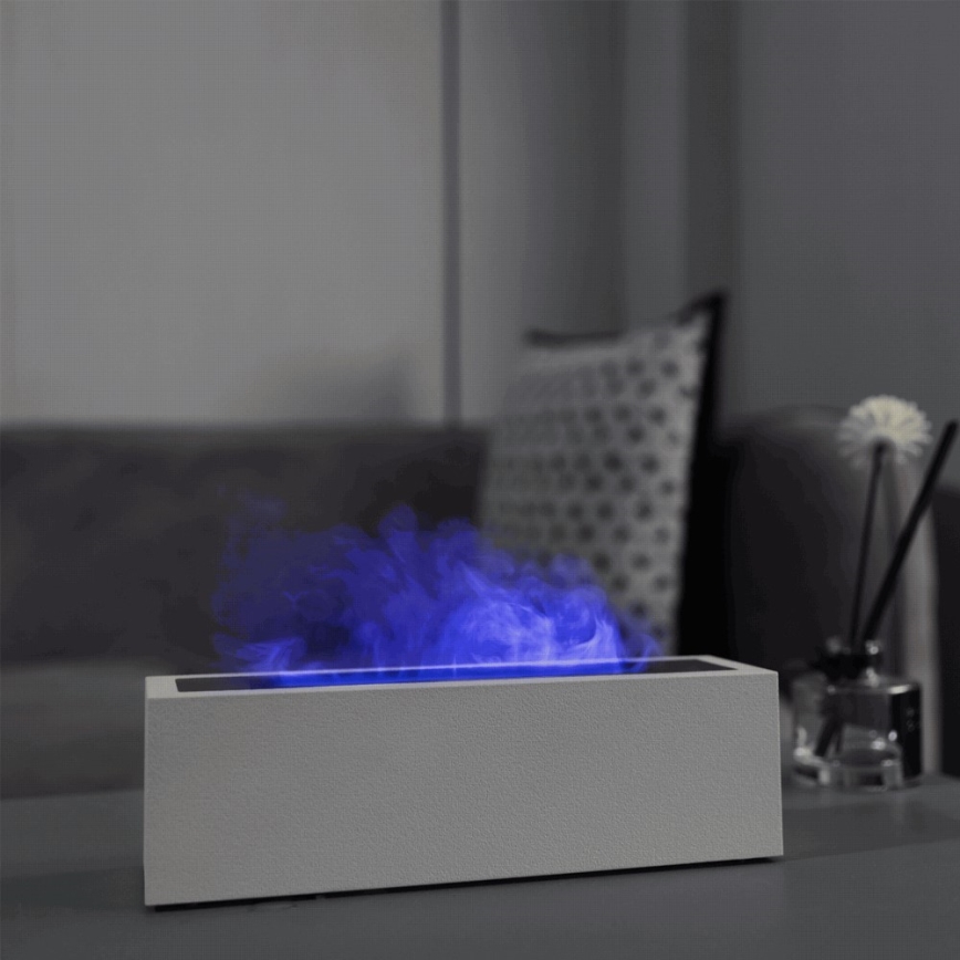 LED Difusor de aroma e humidificador de ar com imitação de chama LED/10W/5V