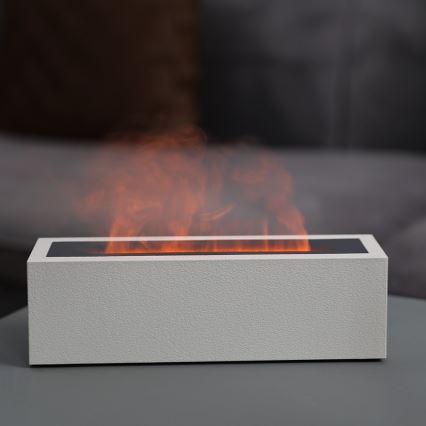 LED Difusor de aroma e humidificador de ar com imitação de chama LED/10W/5V