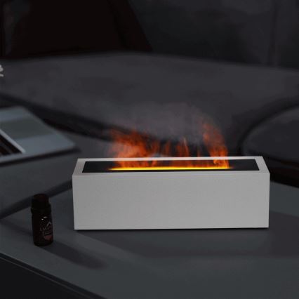 LED Difusor de aroma e humidificador de ar com imitação de chama LED/10W/5V