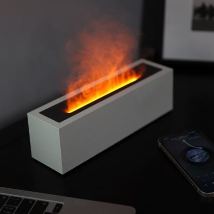 LED Difusor de aroma e humidificador de ar com imitação de chama LED/10W/5V