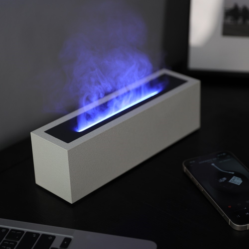 LED Difusor de aroma e humidificador de ar com imitação de chama LED/10W/5V